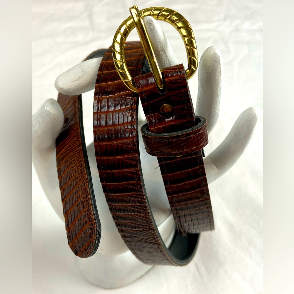 Skinny faux crocodile belt thin width like new - Picture 5 of 12